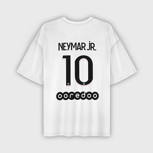 Мужская футболка оверсайз Neymar 10 PSG Pink Theme / 3D-принт – фото 2