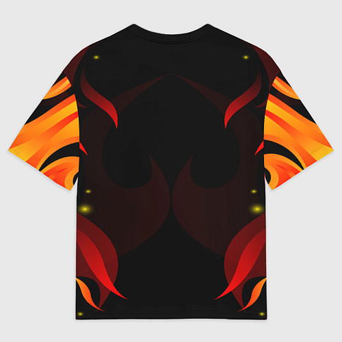 Мужская футболка оверсайз DOTA 2 SHADOW FIEND ТЕНЬ ОГОНЬ / 3D-принт – фото 2