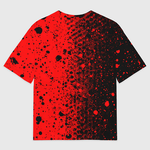 Мужская футболка оверсайз ГРАЖДАНСКАЯ ОБОРОНА ПАТТЕРН АНАРХИИ / 3D-принт – фото 2