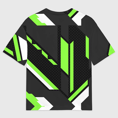Мужская футболка оверсайз ШКОДА ГЕОМЕТРИЯ ЛИНИИ SKODA GEOMETRY SPORT / 3D-принт – фото 2