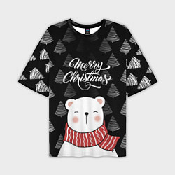 Мужская футболка оверсайз MERRY CHRISTMAS BEARS