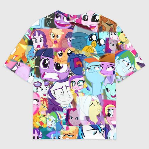 Мужская футболка оверсайз My Little Pony Персонажи / 3D-принт – фото 2