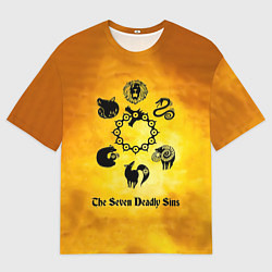 Мужская футболка оверсайз Все 7 смертных грехов