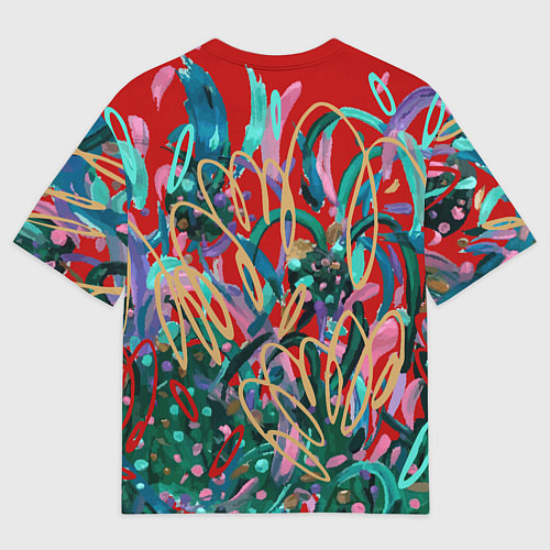 Мужская футболка оверсайз New Years fireworks / 3D-принт – фото 2