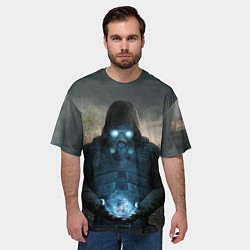 Футболка оверсайз мужская Сталкер2 Одиночка, цвет: 3D-принт — фото 2