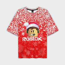 Мужская футболка оверсайз ROBLOX НОВОГОДНИЙ SMILE 2022