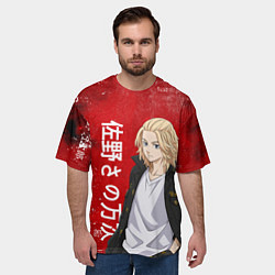 Футболка оверсайз мужская МАЙКИ МАНДЗИРО ТОСВА RED, цвет: 3D-принт — фото 2