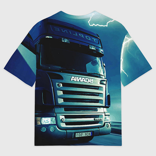 Мужская футболка оверсайз SCANIA Дальнобой 2022 / 3D-принт – фото 2