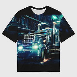 Мужская футболка оверсайз Американский Грузовик Дальнобой 2022