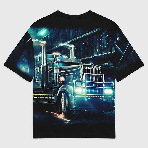 Мужская футболка оверсайз Американский Грузовик Дальнобой 2022 / 3D-принт – фото 2
