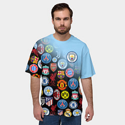 Футболка оверсайз мужская МАНЧЕСТЕР СИТИ MANCHESTER CITY, цвет: 3D-принт — фото 2