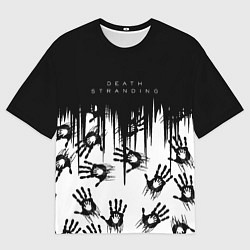 Футболка оверсайз мужская Death Stranding Отпечаток ладони, цвет: 3D-принт