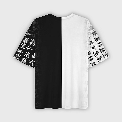 Мужская футболка оверсайз WALHALLA TEAM BLACK WHITE STYLE TOKYO REVENGERS / 3D-принт – фото 2
