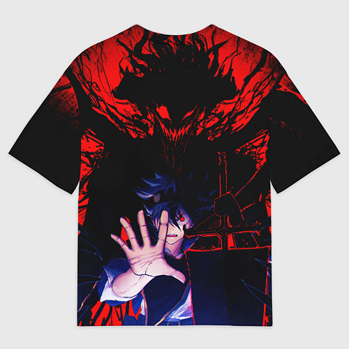 Мужская футболка оверсайз Аста и его черный демон Черный клевер / 3D-принт – фото 2