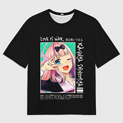 Футболка оверсайз мужская Цубамэ Коясу - Госпожа Кагуя: В любви как на войне, цвет: 3D-принт