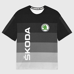 Футболка оверсайз мужская SKODA, ШКОДА ГРАДИЕНТ, цвет: 3D-принт