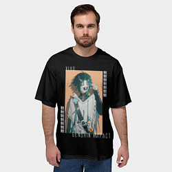 Футболка оверсайз мужская Genshin Impact Xiao, цвет: 3D-принт — фото 2