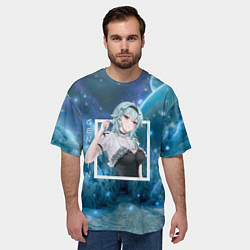 Футболка оверсайз мужская Эола Eula, Genshin Impact Геншин импакт, цвет: 3D-принт — фото 2