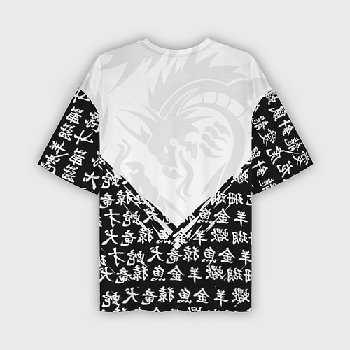 Мужская футболка оверсайз WALHALLA TEAM ИЕРОГЛИФЫ TOKYO REVENGERS / 3D-принт – фото 2