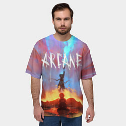 Футболка оверсайз мужская JINX ARCANE LOL LEAGUE OF LEGENDS, цвет: 3D-принт — фото 2