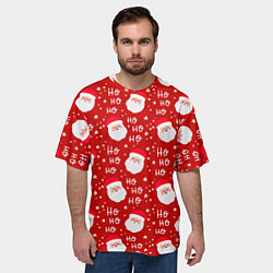Футболка оверсайз мужская САНТА КЛАУС НОВЫЙ ГОД, цвет: 3D-принт — фото 2