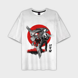 Мужская футболка оверсайз Синдзи Икари - Евангелион: Модуль-01