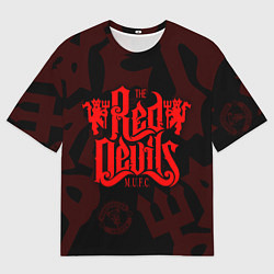 Мужская футболка оверсайз МАНЧЕСТЕР ЮНАЙТЕД КРАСНЫЕ ДЬЯВОЛЫ RED DEVILS