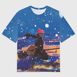 Мужская футболка оверсайз Ведьмина служба доставки