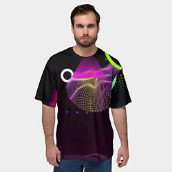 Футболка оверсайз мужская Яркая геометрия, цвет: 3D-принт — фото 2
