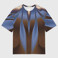 Футболка оверсайз мужская Орхидея в коричневом Абстракция 541-2-p3-5 Дополне, цвет: 3D-принт