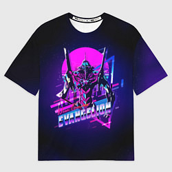 Мужская футболка оверсайз Ева 01 - Neon Genesis Evangelion