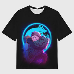 Футболка оверсайз мужская КИНГ 7 СМЕРТНЫХ ГРЕХОВ НЕОН, цвет: 3D-принт