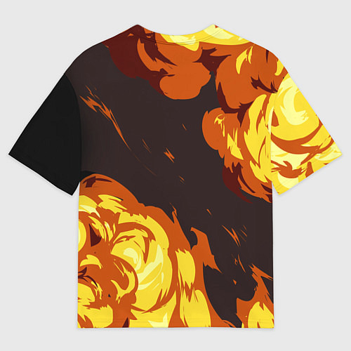 Мужская футболка оверсайз ДИЛЮК ПИРО ВЗРЫВ DILUC / 3D-принт – фото 2