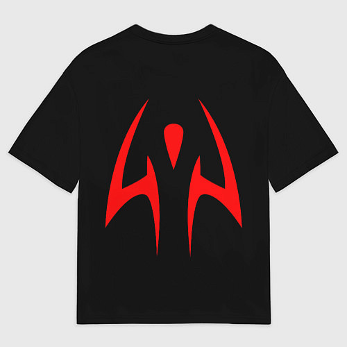 Мужская футболка оверсайз СУКУНА ДЕМОН, МАГИЧЕСКАЯ БИТВА НА СПИНЕ / 3D-принт – фото 2