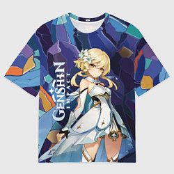 Мужская футболка оверсайз Люмин путешественница из Genshin Impact