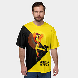 Футболка оверсайз мужская Фэй Валентайн - Ковбой Бибоп, цвет: 3D-принт — фото 2