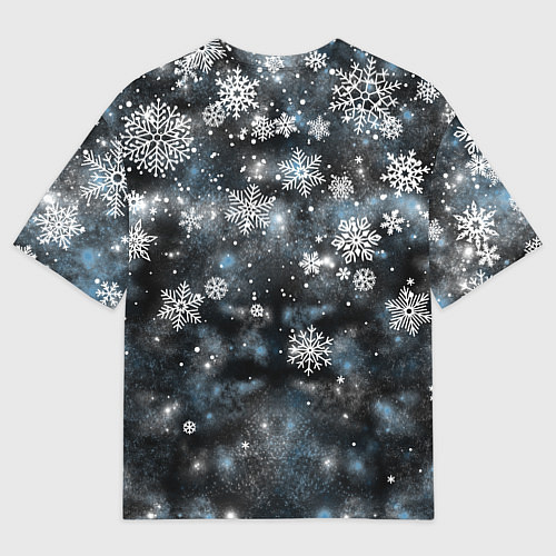 Мужская футболка оверсайз Санта на олене Новый год 2022 / 3D-принт – фото 2