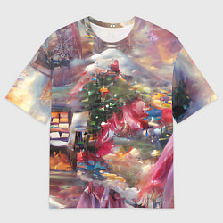Футболка оверсайз мужская Ностальгия Рождества, цвет: 3D-принт
