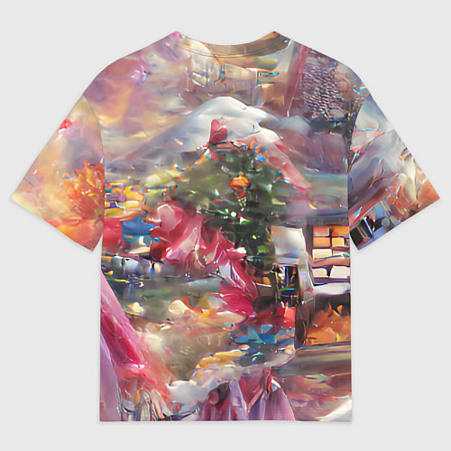 Мужская футболка оверсайз Ностальгия Рождества / 3D-принт – фото 2