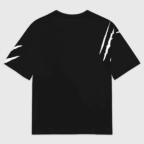 Мужская футболка оверсайз Тираннозавр Скелет / 3D-принт – фото 2