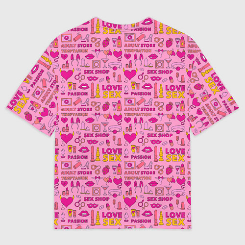 Мужская футболка оверсайз Секс-Шоп / 3D-принт – фото 2