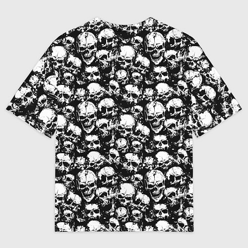 Мужская футболка оверсайз Screaming skulls / 3D-принт – фото 2