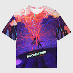 Мужская футболка оверсайз Disco art