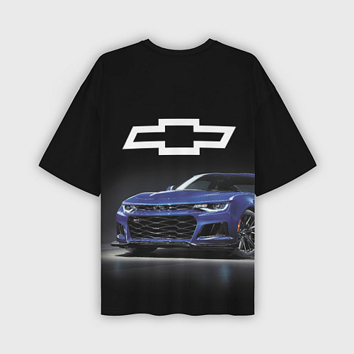 Мужская футболка оверсайз Chevrolet Camaro ZL1 Motorsport / 3D-принт – фото 2