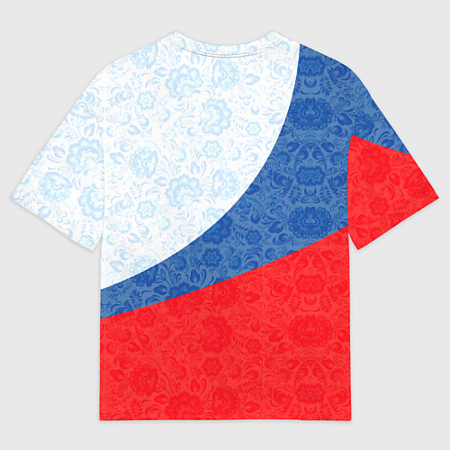 Мужская футболка оверсайз RUSSIA SPORT STYLE РОССИЯ СПОРТИВНЫЙ СТИЛЬ / 3D-принт – фото 2