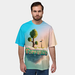 Футболка оверсайз мужская Облако в Террарии, цвет: 3D-принт — фото 2