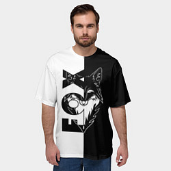 Футболка оверсайз мужская FOX Лис, цвет: 3D-принт — фото 2