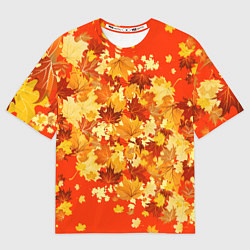 Мужская футболка оверсайз Кленовый листопад
