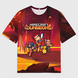 Мужская футболка оверсайз Minecraft Dungeons Майнкрафт Подземелья