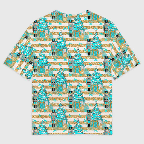 Мужская футболка оверсайз Щелкунчик Новый год / 3D-принт – фото 2